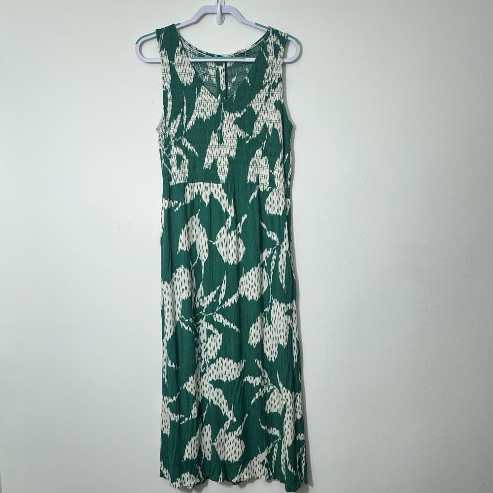FatFace Women’s Textured Midi Dress Size 10 Sleeveless Side Pockets